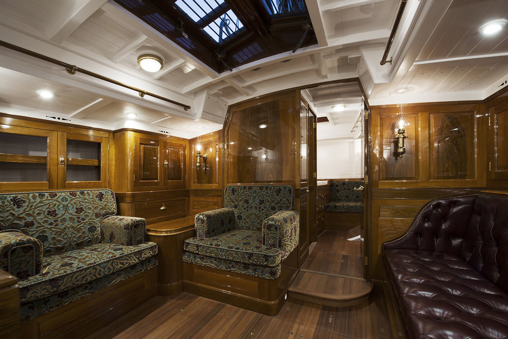 Fairlie 53 interior of modern cruising yahct