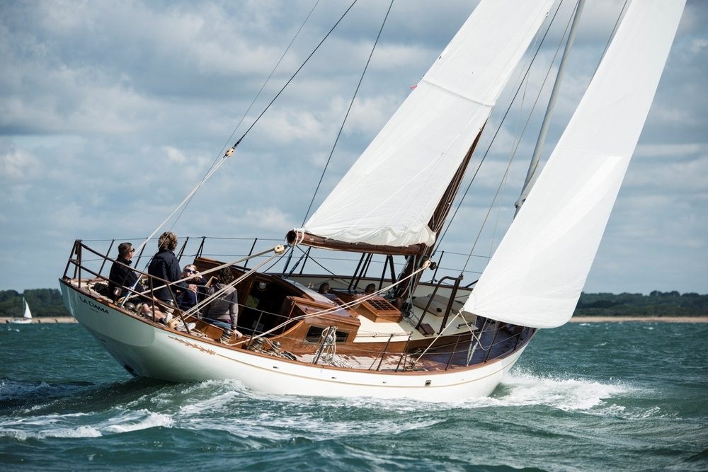 Fairlie 53 long distance cruising yacht under sail