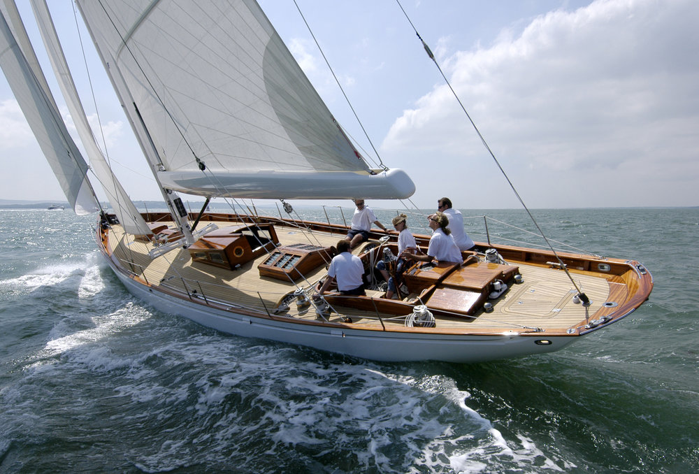 Fairlie 59 traditional long keel modern classic yacht