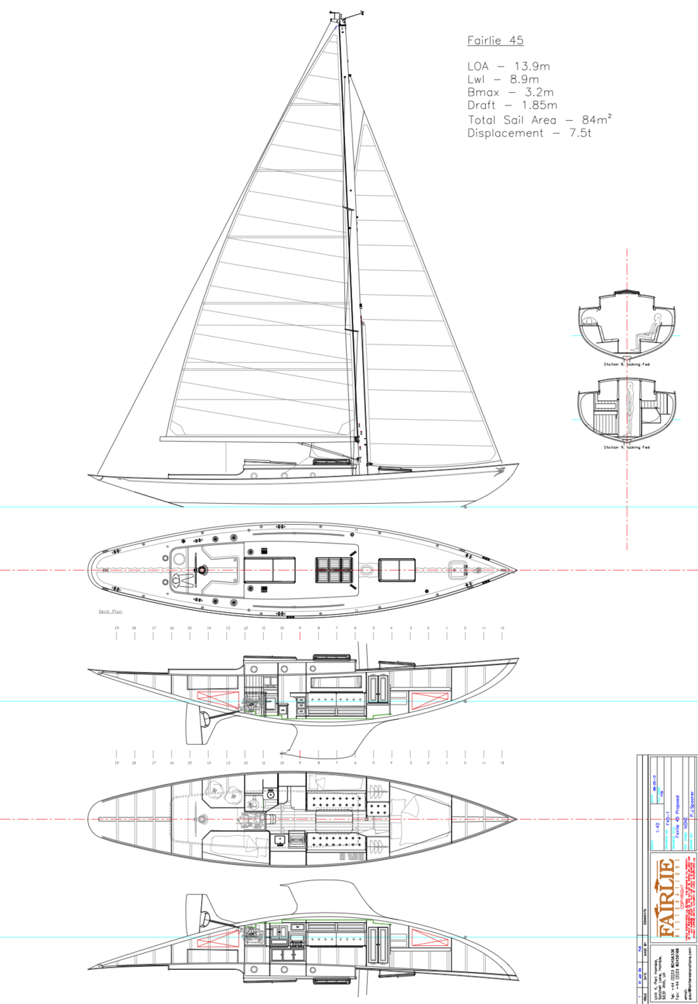 Fairlie 45 General Arrangement &amp; Layout