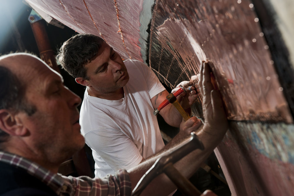 Coppering classic yacht Waywood