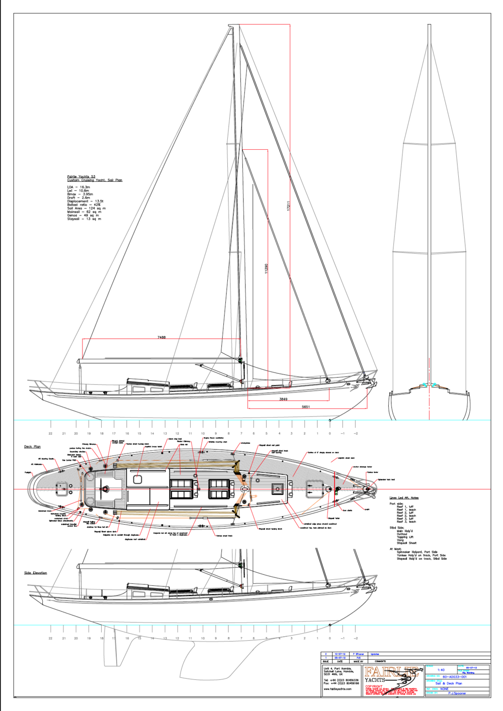 Fairlie 53 General Arrangement &amp; Layout