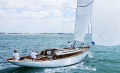 Fairlie 55 sailing with spinnaker