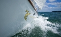 Fairlie 55 sailing bow from RIB